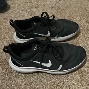 Black Nike running shoes